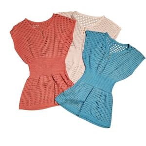 Set of 3 Woman's swimsuit coverups. Size Small